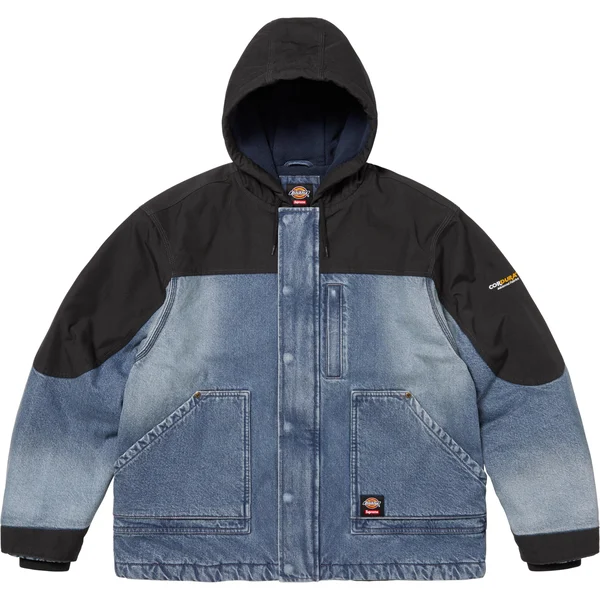 Supreme Dickies Cordura Hooded Work Jacket - Denim (front)