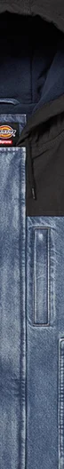 Supreme Dickies Cordura Hooded Work Jacket - Denim (front)