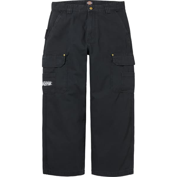 Supreme Dickies Flannel Lined Cargo Pant - Black (front)