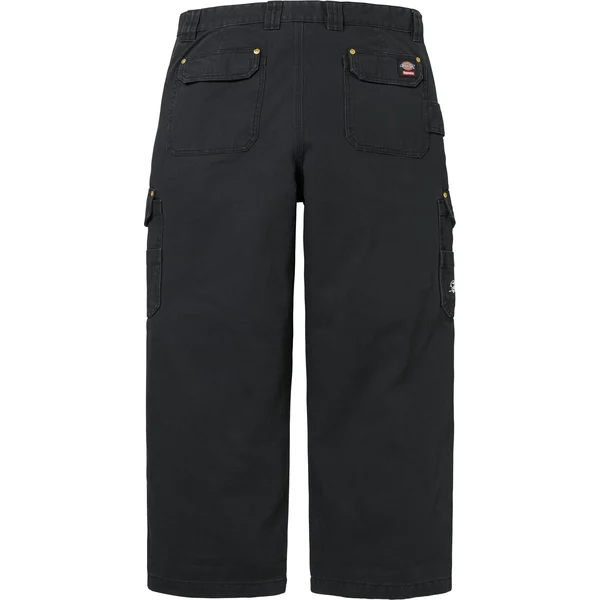 Supreme Dickies Flannel Lined Cargo Pant - Black (front)