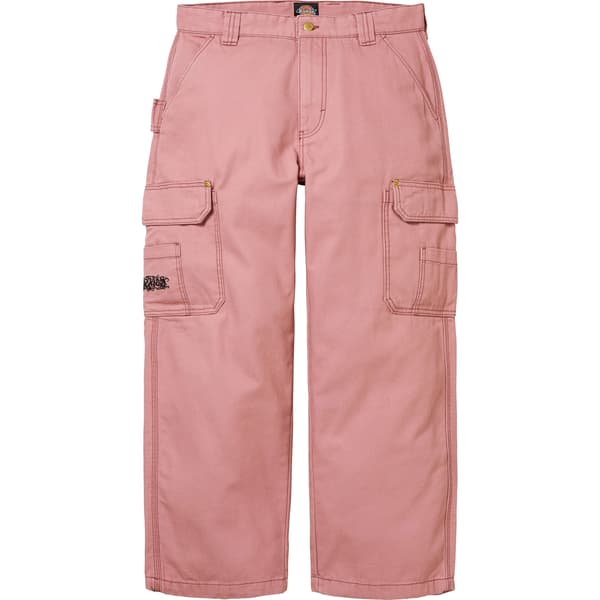 Supreme Dickies Flannel Lined Cargo Pant - Pink (front)