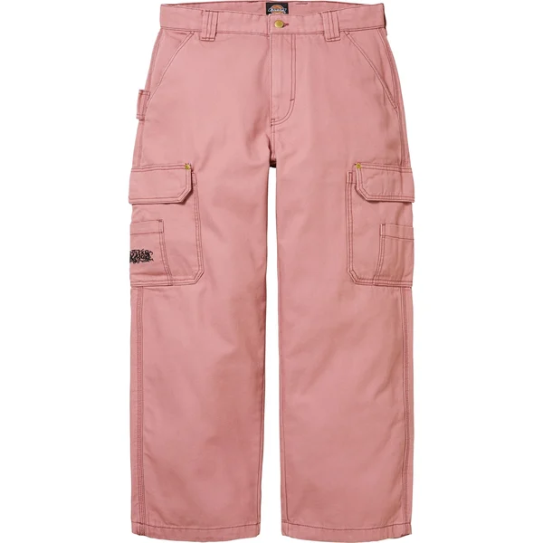 Supreme Dickies Flannel Lined Cargo Pant - Pink (front)