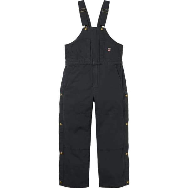 Supreme Dickies Flannel Lined Overall - Black (front)