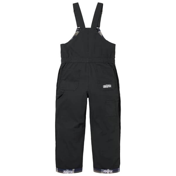 Supreme Dickies Flannel Lined Overall - Black (front)