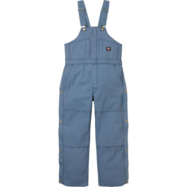 Supreme Dickies Flannel Lined Overall - Light Blue (front)