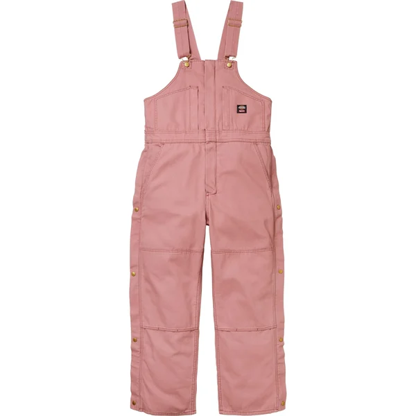 Supreme Dickies Flannel Lined Overall - Pink (front)