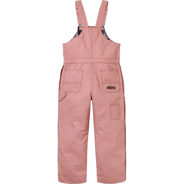 Supreme Dickies Flannel Lined Overall - Pink (front)