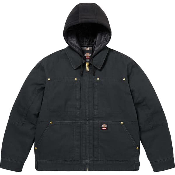 Supreme Dickies Hooded Work Jacket - Black (front)
