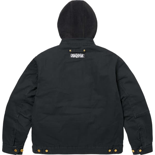 Supreme Dickies Hooded Work Jacket - Black (front)