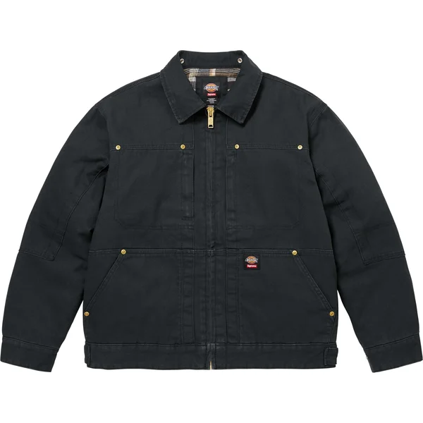 Supreme Dickies Hooded Work Jacket - Black (front)