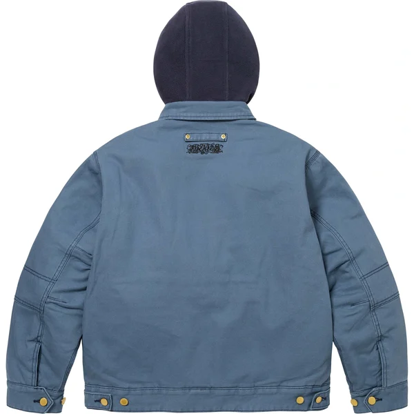 Supreme Dickies Hooded Work Jacket - Light Blue (front)