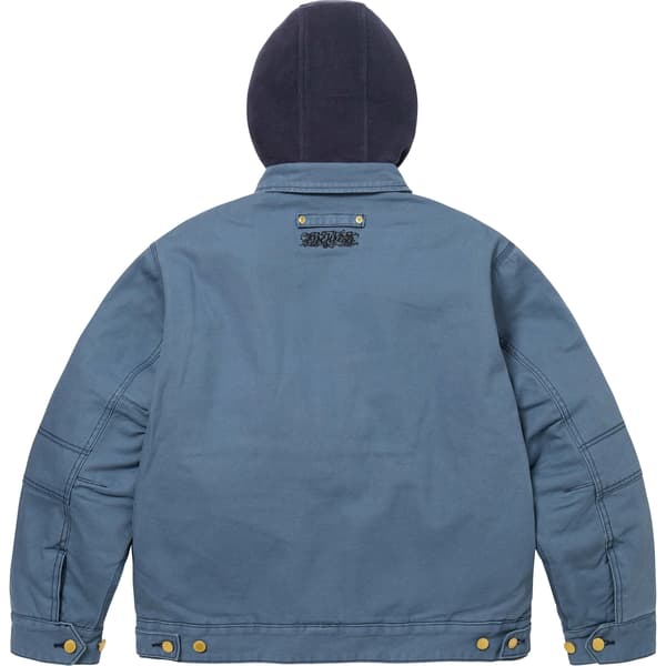 Supreme Dickies Hooded Work Jacket - Light Blue (front)
