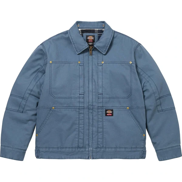 Supreme Dickies Hooded Work Jacket - Light Blue (front)