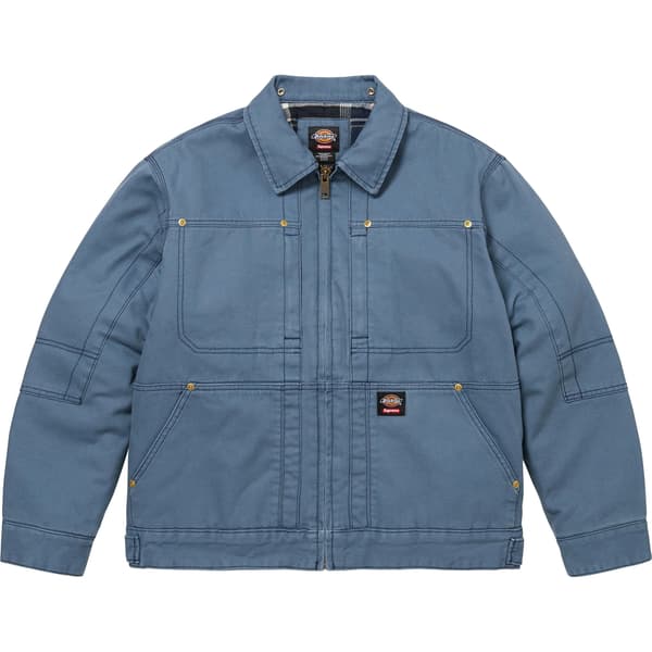 Supreme Dickies Hooded Work Jacket - Light Blue (front)
