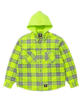 Supreme Dickies Lined Zip Up Hooded Flannel Shirt