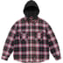 Supreme Dickies Lined Zip Up Hooded Flannel Shirt - Black (front)
