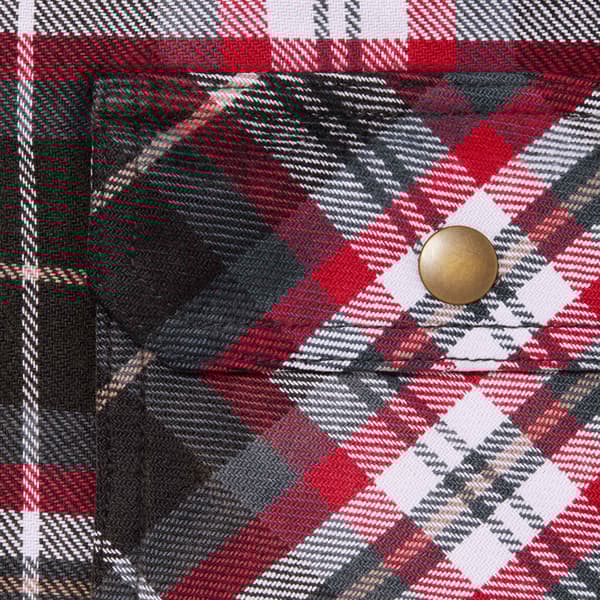 Supreme Dickies Lined Zip Up Hooded Flannel Shirt - Black (front)