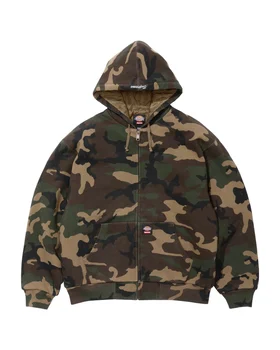 Supreme Dickies Quilted Lined Zip Up Hooded Sweatshirt