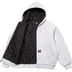 Supreme Dickies Quilted Lined Zip Up Hooded Sweatshirt - Ash Grey (front)