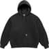 Supreme Dickies Quilted Lined Zip Up Hooded Sweatshirt - Black (front)