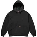 Supreme Dickies Quilted Lined Zip Up Hooded Sweatshirt - Black (front)