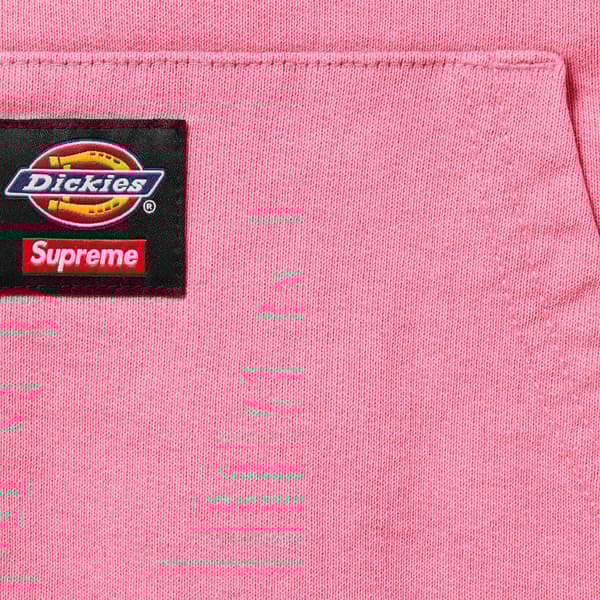 Supreme Dickies Quilted Lined Zip Up Hooded Sweatshirt - Dusty Pink (front)