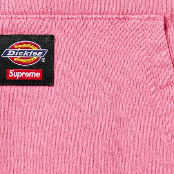 Supreme Dickies Quilted Lined Zip Up Hooded Sweatshirt - Dusty Pink (front)