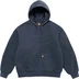 Supreme Dickies Quilted Lined Zip Up Hooded Sweatshirt - Navy (front)