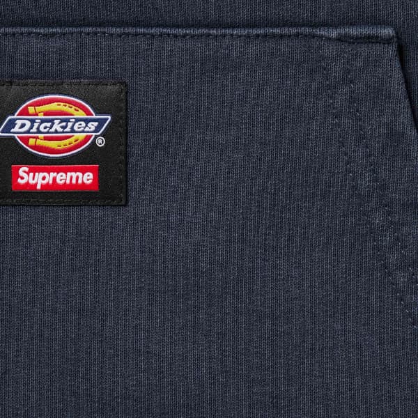 Supreme Dickies Quilted Lined Zip Up Hooded Sweatshirt - Navy (front)