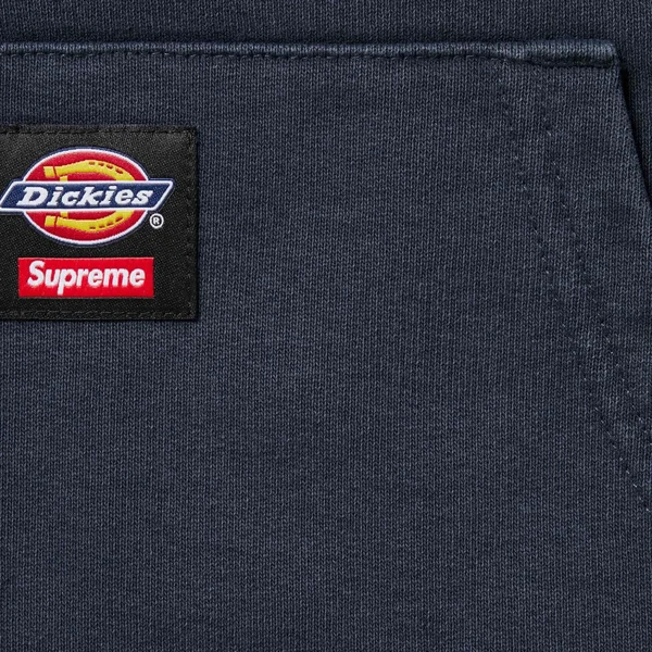Supreme Dickies Quilted Lined Zip Up Hooded Sweatshirt - Navy (front)
