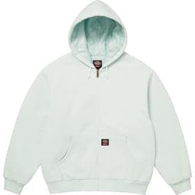 Supreme Dickies Quilted Lined Zip Up Hooded Sweatshirt Pale Blue