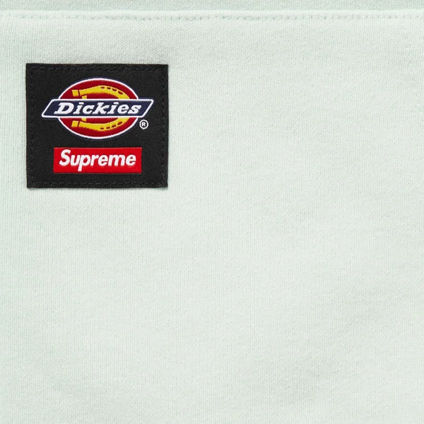 Supreme Dickies Quilted Lined Zip Up Hooded Sweatshirt - Pale Blue (front)