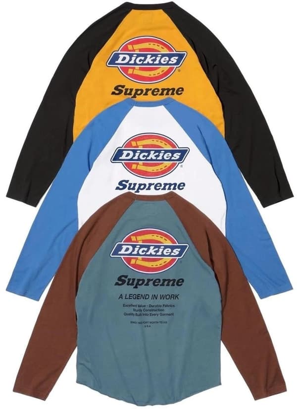 Supreme Dickies Raglan L/S Top - Product Image