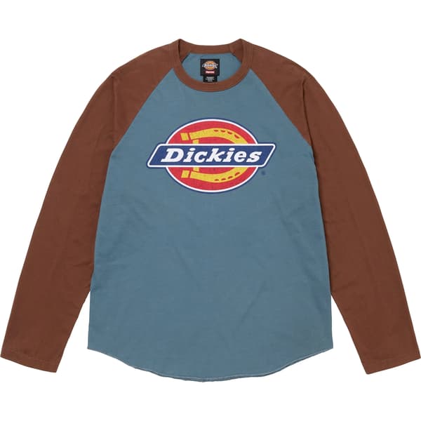 Supreme Dickies Raglan L/S Top - Dark Slate (front)