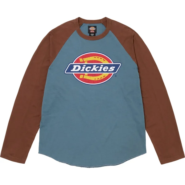 Supreme Dickies Raglan L/S Top - Dark Slate (front)