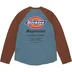 Supreme Dickies Raglan L/S Top - Dark Slate (front)