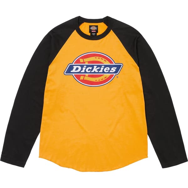 Supreme Dickies Raglan L/S Top - Gold (front)