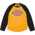 Supreme Dickies Raglan L/S Top - Gold (front)
