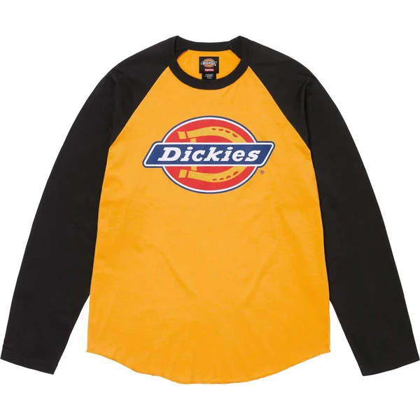 Supreme Dickies Raglan L/S Top - Gold (front)