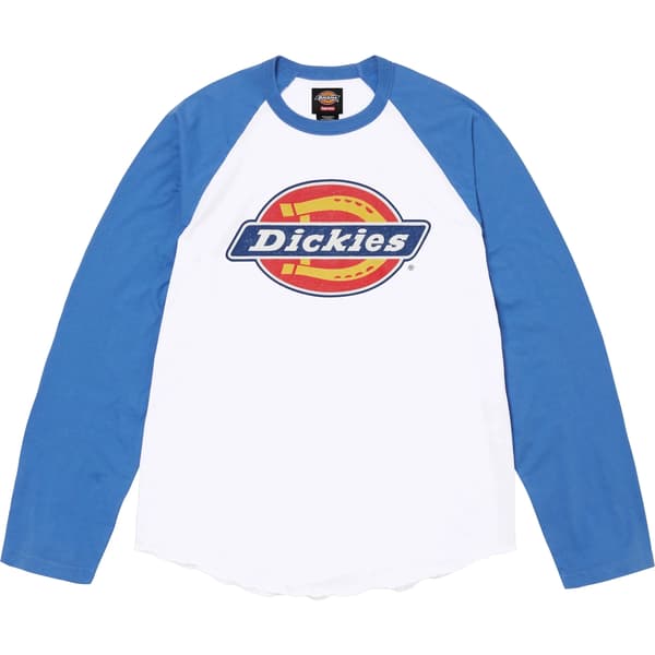 Supreme Dickies Raglan L/S Top - White (front)