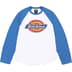 Supreme Dickies Raglan L/S Top - White (front)