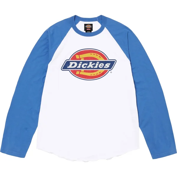 Supreme Dickies Raglan L/S Top - White (front)