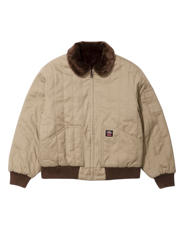 Supreme Dickies Reversible Quilted Faux Fur Work Jacket - Product Image