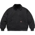 Supreme Dickies Reversible Quilted Faux Fur Work Jacket - Black (front)