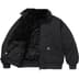 Supreme Dickies Reversible Quilted Faux Fur Work Jacket - Black (front)