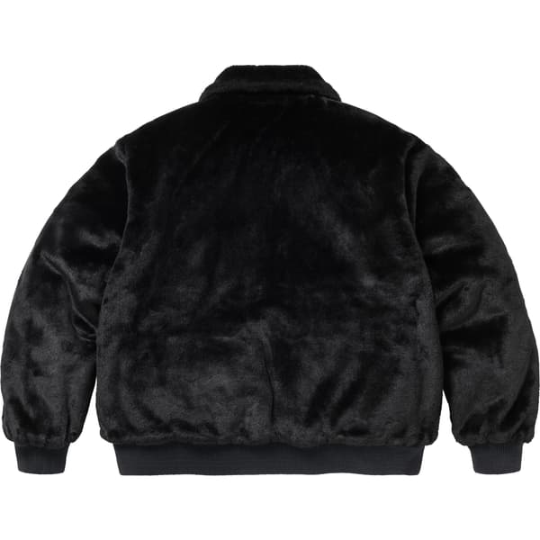 Supreme Dickies Reversible Quilted Faux Fur Work Jacket - Black (front)