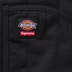 Supreme Dickies Reversible Quilted Faux Fur Work Jacket - Black (front)