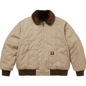 Supreme Dickies Reversible Quilted Faux Fur Work Jacket Tan