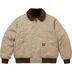 Supreme Dickies Reversible Quilted Faux Fur Work Jacket - Tan (front)