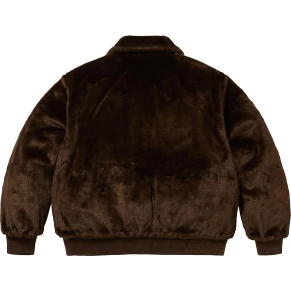 Supreme Dickies Reversible Quilted Faux Fur Work Jacket - Tan (front)